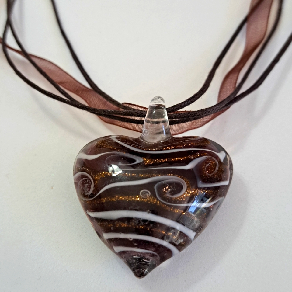 Murano Style Heart Pendant Murano Style Heart Pendant